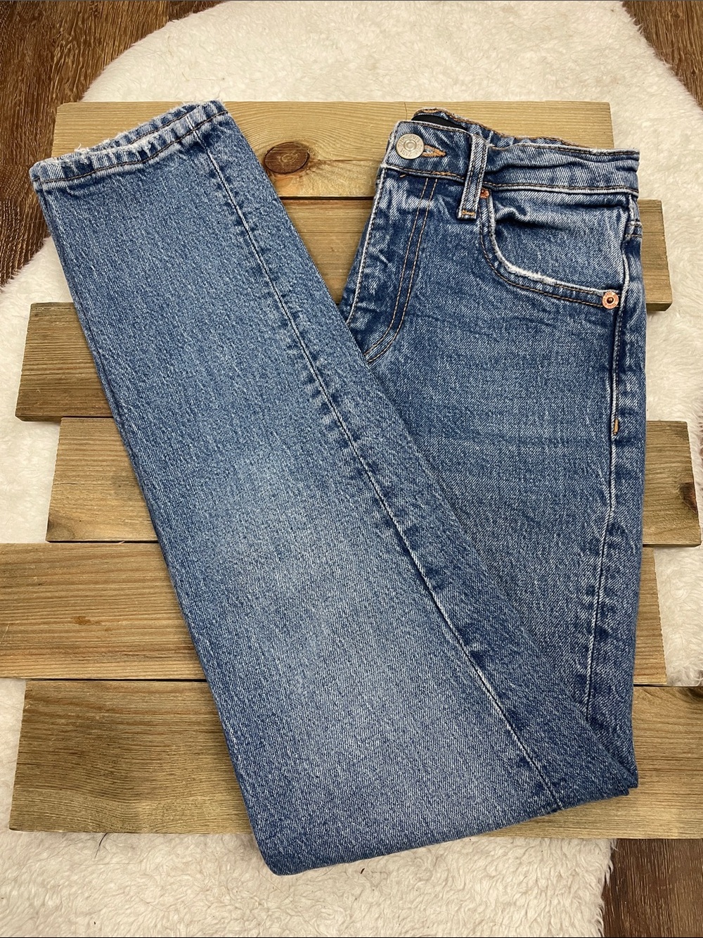 Zara Medium Wash Skinny Jeans